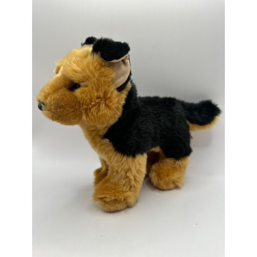 Douglas Cuddle Toy 10" Standing German Shepherd Plush Brown Black Dog Tags Cut